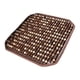 thumbnail image 3 of Cojín de asiento cuadrado con cuentas de madera y tapete refrescante tejido a mano Marrón, 3 of 9