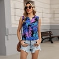thumbnail image 4 of Womens Tank Top Cotton Linen V Neck Button Sleeveless Tops Basic Shirt Summer Clothes for Daily Beach Vacation, 4 of 4