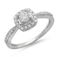 thumbnail image 1 of Dazzlingrock Collection 0.50 Carat (ctw) 14K Round Diamond Ladies Halo Style Bridal Engagement Ring 1/2 CT, White Gold, Size 7, 1 of 4