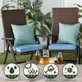 thumbnail image 5 of Greendale Home Fashions 17'' x 17'' Reversible Outdoor Throw Pillow, Set of 2, Seaglass, 5 of 5