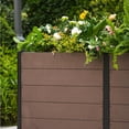 thumbnail image 4 of Wood-Look Elevated Garden Bed – 124x64x75cm Deep Root Planter Box – Durable Composite, Space-Saving, Easy Assembly with Open Bottom – Perfect for Vegetables, Herbs, Flowers – No Bottom Included, 4 of 7