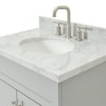 thumbnail image 3 of Ariel Hamlet 31 In. Oval Sink Vanity With 1.5 In. Carrara White Countertop In Grey, 3 of 10