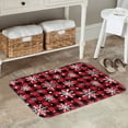 thumbnail image 7 of Yiaed Buffalo Plaid Snowflakes Print Flannel Doormat Mat Outdoor Indoor Door Mats,Welcome Matt Outdoor Front Door Mat Doormat Outdoor Mat Outdoor Mat,16"x24", 7 of 7