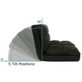 thumbnail image 4 of Loungie Floor Chairs Black Microsuede Foam Filling Steel Tube Frame, 4 of 7