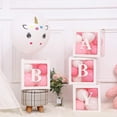 thumbnail image 5 of Decoraciones de baby shower para niños, globos de látex, caja transparente para niñas, baby shower, decoración para fiestas de cumpleaños, 4 piezas, cajas de baby shower (blanco) Afortunado Sencillez, 5 of 5