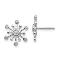 thumbnail image 1 of Quality Gold EM3813-025-WA 14K White Gold Diamond Snowflake Earrings, 1 of 1
