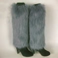 thumbnail image 5 of harmtty Winter Women Boot Covers&nbsp;Furry Faux Fur Soft Leg Warmers,White 40cm, 5 of 8