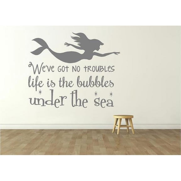 Little Mermaid Movie Decor - Vinyl Wall Decal - Kid's Bedroom Decoration | 20"x20"