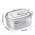 thumbnail image 2 of sruoe Bento Box, Lunch Boxes for Adults, bento box lunch, Portable Leakproof Heated Bento Container, Microwave Safe Heated Lunch Boxes for Storage Home Office Work Study, Stainless Steel, 2 of 7