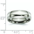 thumbnail image 6 of Chisel Titanium Polished with Sterling Silver Inlay 6.2mm Band - Ring Size 8.0, 6 of 8