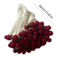 thumbnail image 4 of 1 unidad: Manta de San Valentín de 61 cm con ramo de rosas de ganchillo, manta decorativa tejida a mano, ideal para el Día de la Madre, cumpleaños y San Valentín (morado, 4 of 7