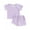 Purple, variant on Bagilaanoe 2pcs Tollder Baby Girl Shorts Set Short Sleeve T Shirt Tops + Shorts 6M 12M 18M 24M 3T Kids Casual Summer Clothes