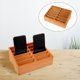 thumbnail image 5 of ColoMX Caja de almacenamiento organizadora de escritorio con soporte para teléfono móvil de madera de múltiples rejillas para oficina (12 rejillas), 5 of 7