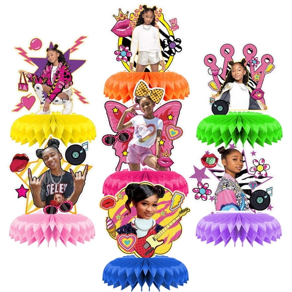 That Girl Lay Lay Honeycomb Centerpieces 7Pcs 3D Table Decorations Party Supplies