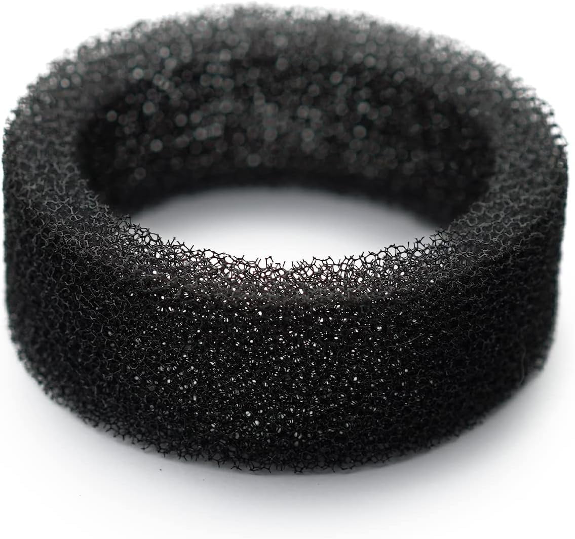 32-Pieces Pet Water Fountain Filter Sponge Replacement for 2.5 L/84 oz 2.2 L/ 74 oz Stainless Steel Cat Fountains, Black Round Filter Foam for stainless steel Cat Drink Fountains