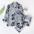 thumbnail image 1 of Pijama de viscosa de manga larga para mujer, traje de dormir largo de talla grande 3XL, ropa de dormir para el hogar, primavera y verano, 100%, 1 of 4