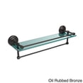 thumbnail image 3 of Que New Collection Gallery Rail Glass Shelf with Towel Bar - Polished Nickel / 22 Inch, 3 of 5