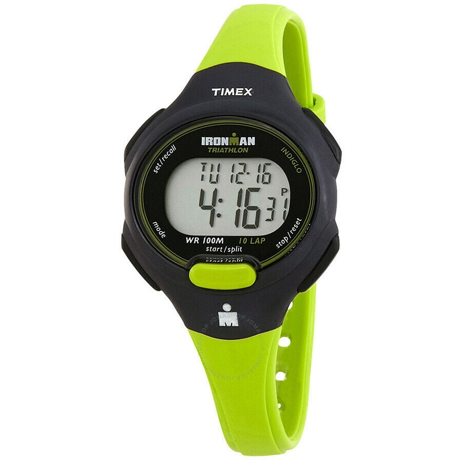 Timex - Women's Ironman Essential 10 Mid-Size Watch, Green Resin Strap - Walmart.com - Walmart.com