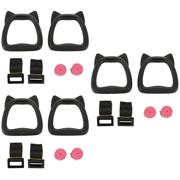 WORGEOUS 3 Sets of Indoor Gym Rings Children Gymnastic Rings Professional Pull-up Rings Fitness Supplies
