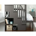 thumbnail image 2 of AFI Westbrook Staircase Bunk Twin over Full with Twin Size Urban Trundle Bed, Grey, 2 of 10