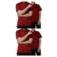 thumbnail image 4 of Moyic Camisas de uniforme de Chef de algodón para hombres, abrigo de Chef, botones de delantal con bolsillos delanteros, bandas para el Type2 NO2, 4 of 6