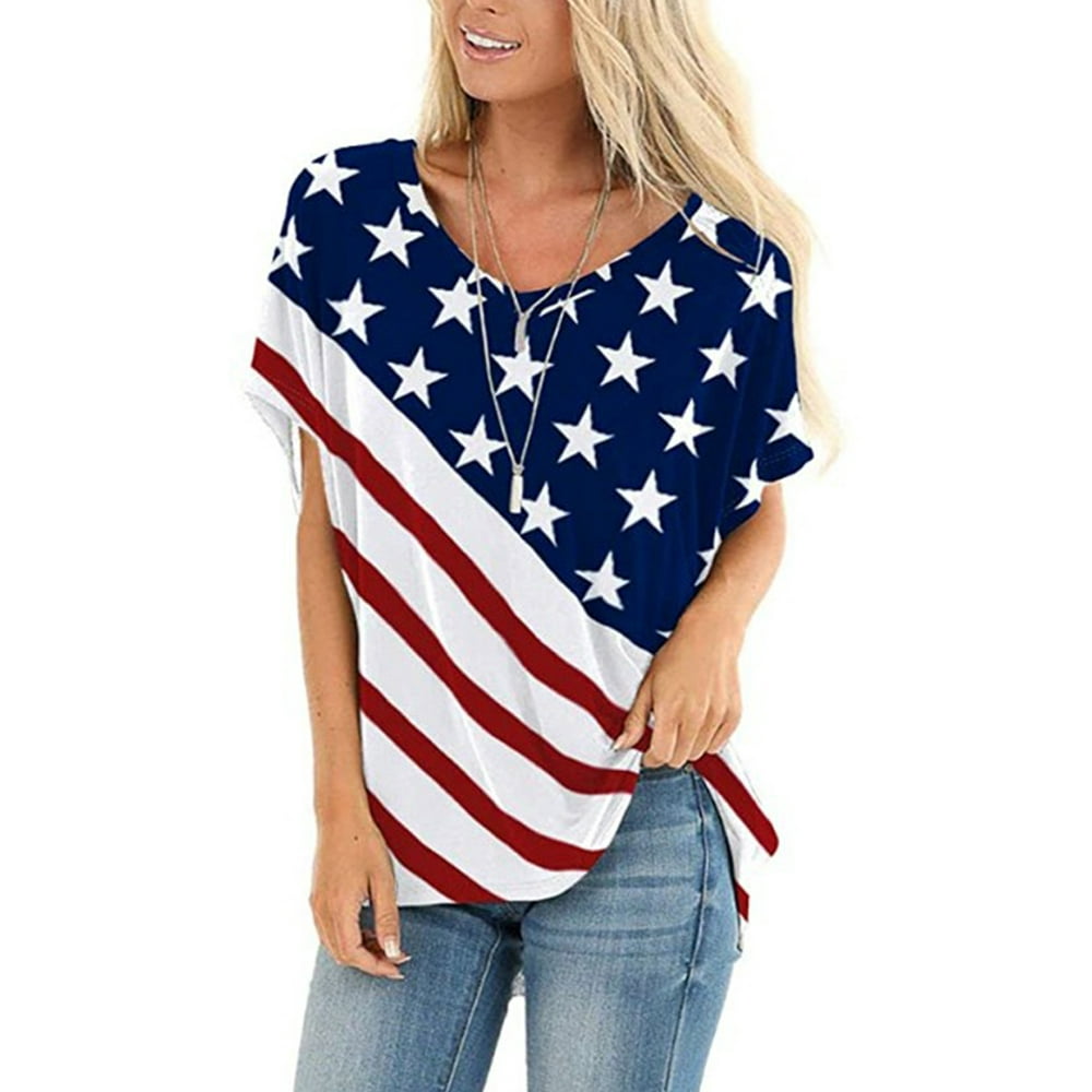 Sexy Dance - American Flag T Shirts for Women USA Shirt Womens ...