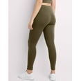 thumbnail image 3 of Hanes Originals Women's Stretch Jersey Hi-Rise Leggings, 27" Oregano S, 3 of 5