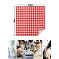 thumbnail image 4 of Red Cloth Napkins Set of 8 Reusable Dinner Napkins, Country French Rustic Buffalo Plaid Modern Art Cocktail Napkin Washable Table Napkins for Wedding/Holiday Party/Baby Shower 20"x20", 4 of 7