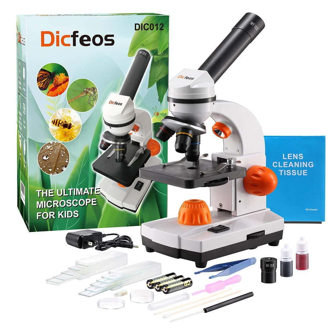 Dicfeos Microscope for Kids and Student, 40X100X250X400X1000X