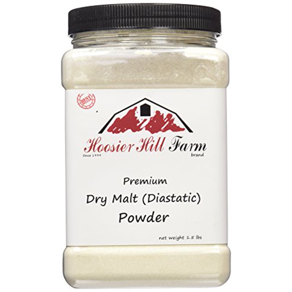 Hoosier Hill Farm Dry Malt (Diastatic) Powder, 1.5 lbs plastic jar