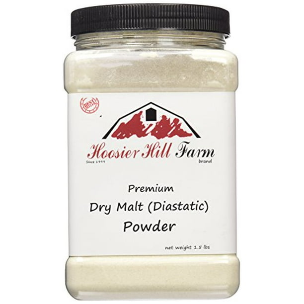 Hoosier Hill Farm Dry Malt Diastatic Powder 1 5 Lbs Plastic Jar Walmart Com Walmart Com