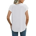 thumbnail image 4 of YATELLE Womens Tops Short Sleeve Shirts Blouses for Women Dressy Casual Cap Sleeve Tops with Curved Hem, 4 of 4