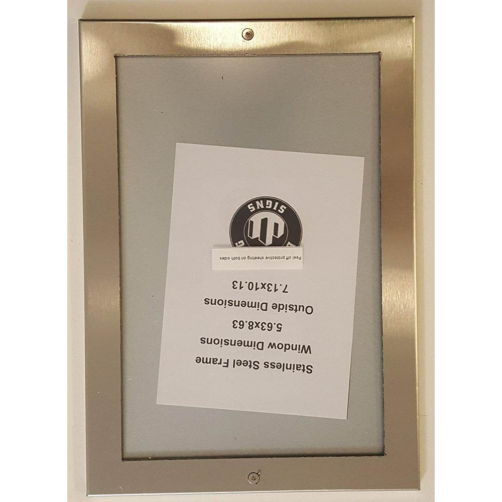 Elevator Permit frame 5.63 x 8.63 stainless Steel