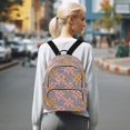 thumbnail image 7 of FORMRS Mini Backpack Purse for Women Quilted Travel Daypack Casual Shoulder Bag, Colorful Geometric Shapes, 7 of 7