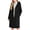 Black, variant on Women's Hooded Windbreaker Single-Breasted Notch Lapel Pea Coat Autumn and Winter Jacket Outerwear