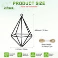 thumbnail image 3 of Uxcell Soporte Colgante para Planta de Aire de 1 Paquete, Soporte Geométrico Pentagonal de Metal para Tillandsia con Cadena de Metal [Negro, 4.8" H], 3 of 6