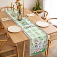 thumbnail image 3 of Easter Table Runner - 36 Inch Long, Kitchen Dining Table Runner Dresser Scarves, Spring Rabbit Botanical Flowers Eggs Plaid Farmhouse Decor for Coffee Tables Wedding Party Banquet, 3 of 8