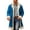 Blue, variant on Men's Christmas Winter Coat Solid Color Anorak Warm Theme Outerwear Winter Jacket Cold Weather Casual Indoor Outdoor L