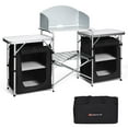 thumbnail image 1 of Goplus Folding Portable Aluminum Camping Grill Table w/ Storage Organizer Windscreen, 1 of 10
