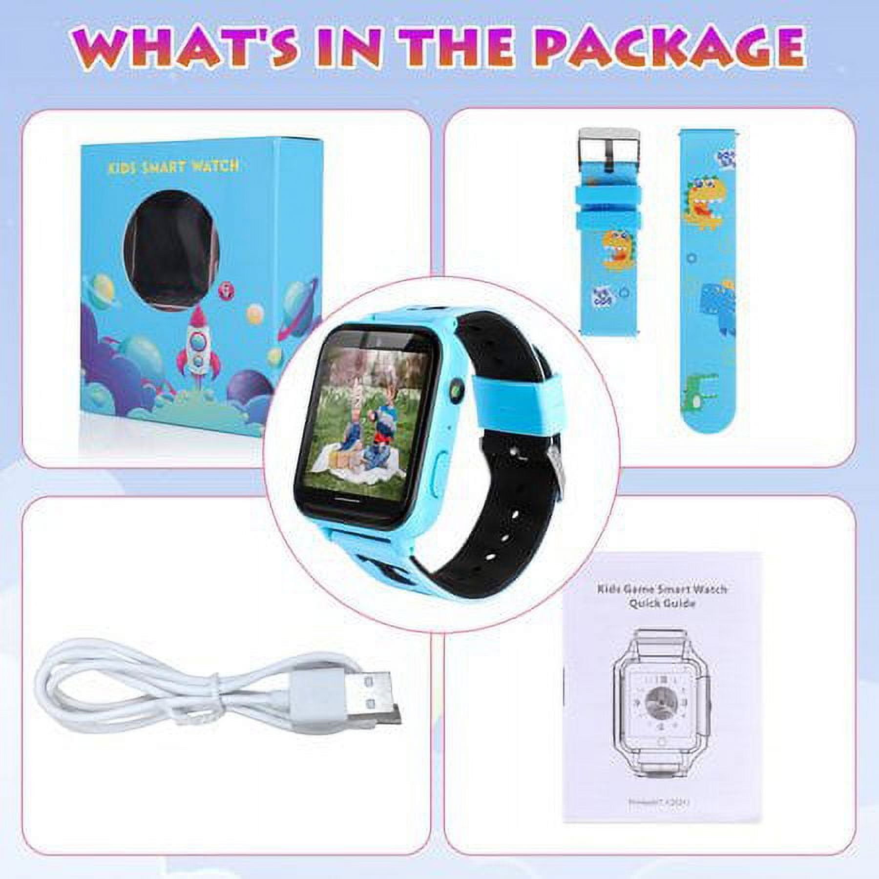 SHANNA Kids Smart Watch (GPS) + Cellular 39 mm Blue Case with Blue Band