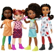 Karmas World The Go Girls 4-Pack, Dolls with Outfits & Microphone Accessory