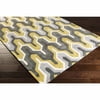 Art of Knot Orleans Hand Tufted Plush Geometric Area Rug, Gold