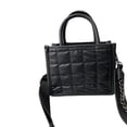 thumbnail image 2 of Bolsa Mini Tote Steve Madden Binko Sqares Black, 2 of 7