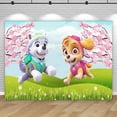 thumbnail image 3 of Fondo de fotografía con tema de Skye Everest de Paws Patrol para fiesta de cumpleaños de niñas y niños, pancarta de perro rosa para estudio fotográfico, 3 of 5