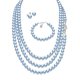 thumbnail image 1 of Set Collar Triple Aretes Pulsera Zvezda Plata 0.925 Mujer azul Unitalla, 1 of 4