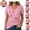 Light pink, variant on Mfakffe Breast Cancer Shirts for Women Breast Cancer Awareness V Neck Short Sleeve T-Shirt Floral Pink Ribbon Embroidery Effect Casual Loose Tee