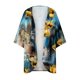 thumbnail image 3 of Puntoco Cárdigan tipo kimono con estampado floral y mangas abullonadas para mujer, blusa informal de gasa suelta Puntoco Puntoco-1, 3 of 4