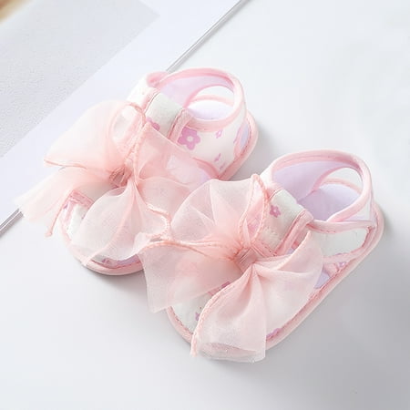 

Hunpta Kids Sandals Baby Girls Soft Infant Toddler Walkers Shoes Lace Bow Princess Shoes Sandals Bowknot Flat Walkers Shoes