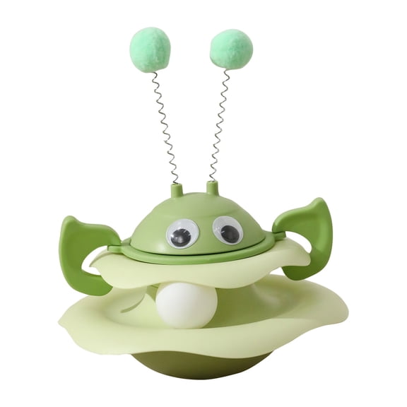 Interactive Cat Toys For Indoor Cats, Wobbly Stimulating Toys To Keep Bored Cats Busy And Entertain Themselves, Cute Fun Design With Spring-Loaded Balls Feather Teaser