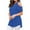 Blue, variant on Scyoekwg Womens Tunic Tops Short Sleeve Comfy Clothes Loose Trendy Womens Going Out Outfits Ladies Blouses Dressy Casual Short Sleeve Tops Womens Summer Fashion
